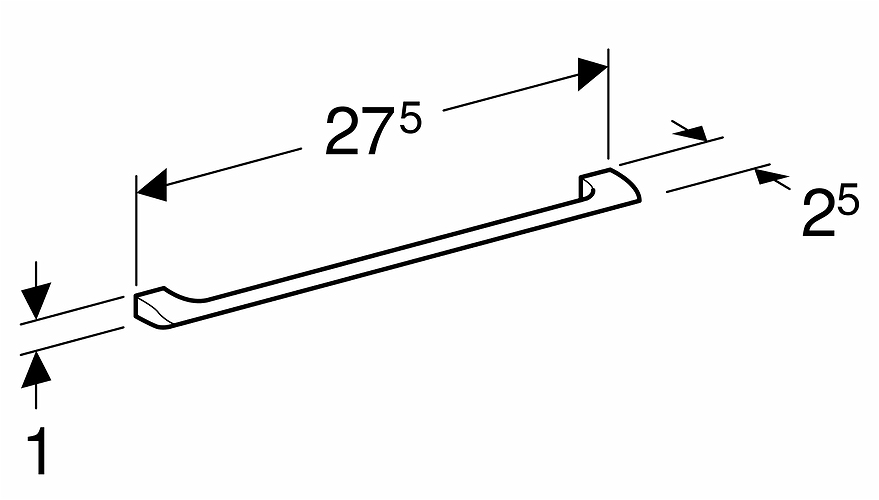 9717609001 IDO Glow möbelhandtag, c/c 128 mm - Вид №4