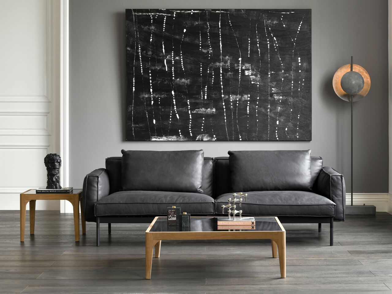 Квадратный деревянный и стеклянный журнальный столик Air Division Perry ARCH-00144771 - Вид №5