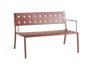 Стальная садовая скамейка с порошковым покрытием с подлокотниками