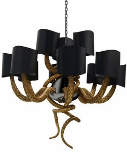 KOKET Люстра из никеля с прямым и отраженным светом Serpentine