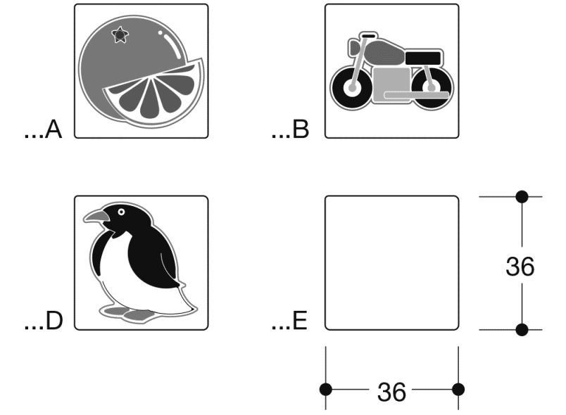 33.1770B лист с пиктограммами HEWI System 111 | Polyamid  - Вид №1