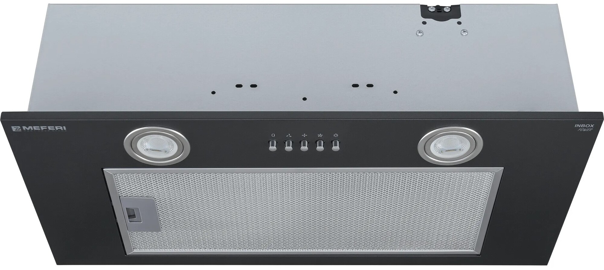 9168676 Вытяжка полновстраиваемая Meferi INBOX60BK POWER черный STDN-0122567