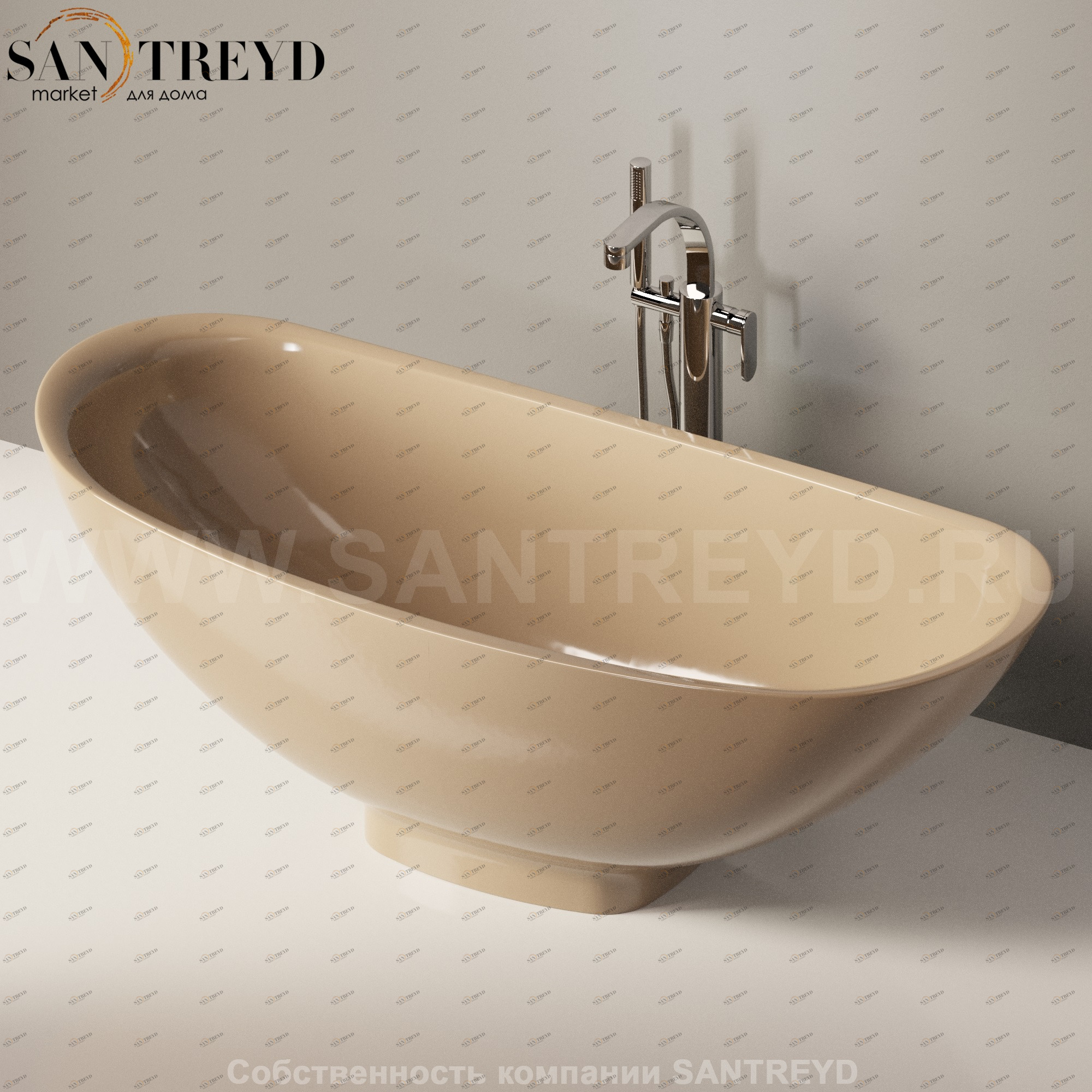 Flaminia IO e SI Ванна свободностоящая 165 см коричневая IOeSI70SM.7503 Ceramica Flaminia