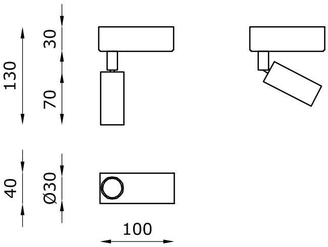 Buzzi & Buzzi Полувстраиваемый регулируемый светодиодный светильник из алюминия Iron sun-id-1431721 - Вид №1