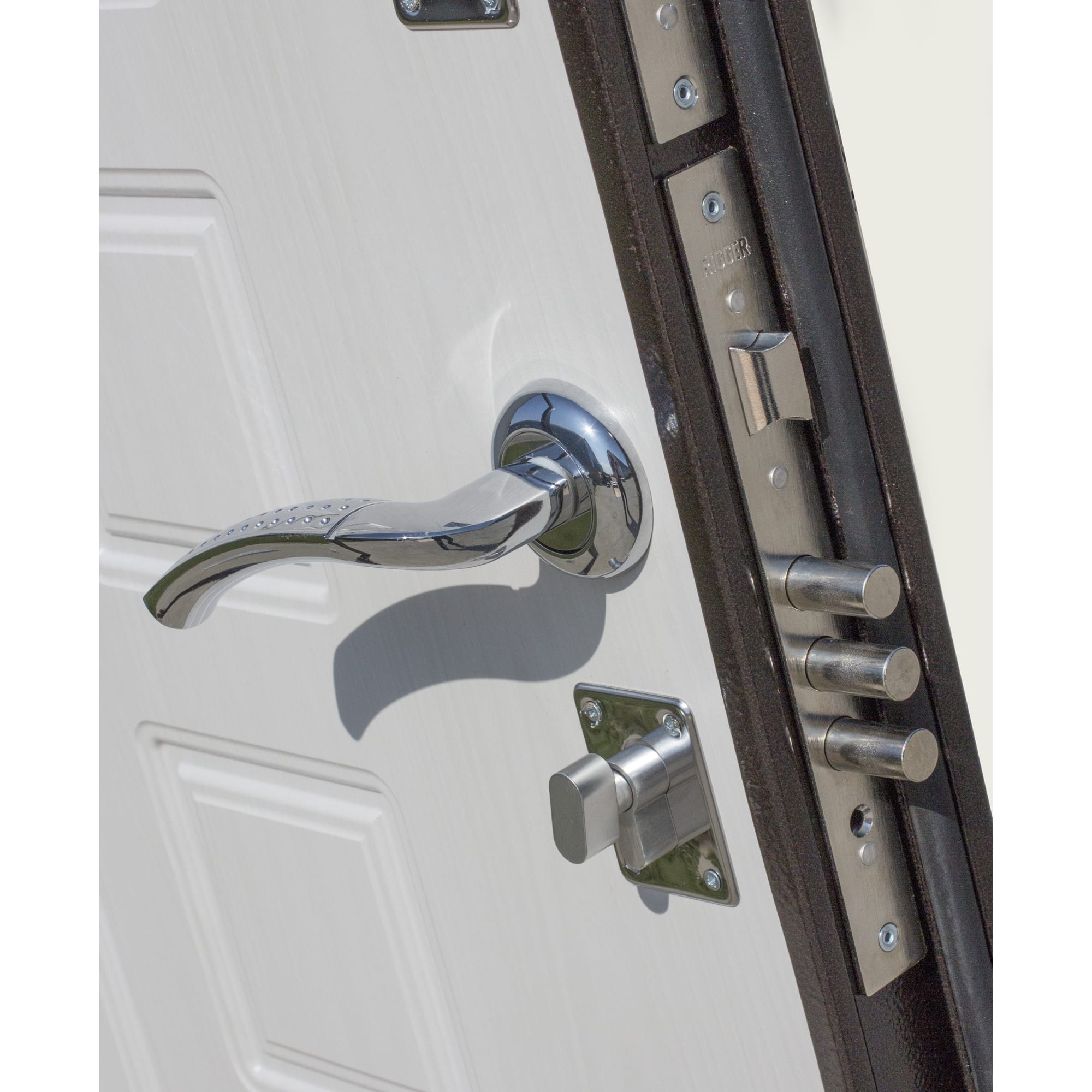 82133059 Дверь входная металлическая Йошкар, 960 мм, левая, цвет белый ясень Santreyd  - Вид №4