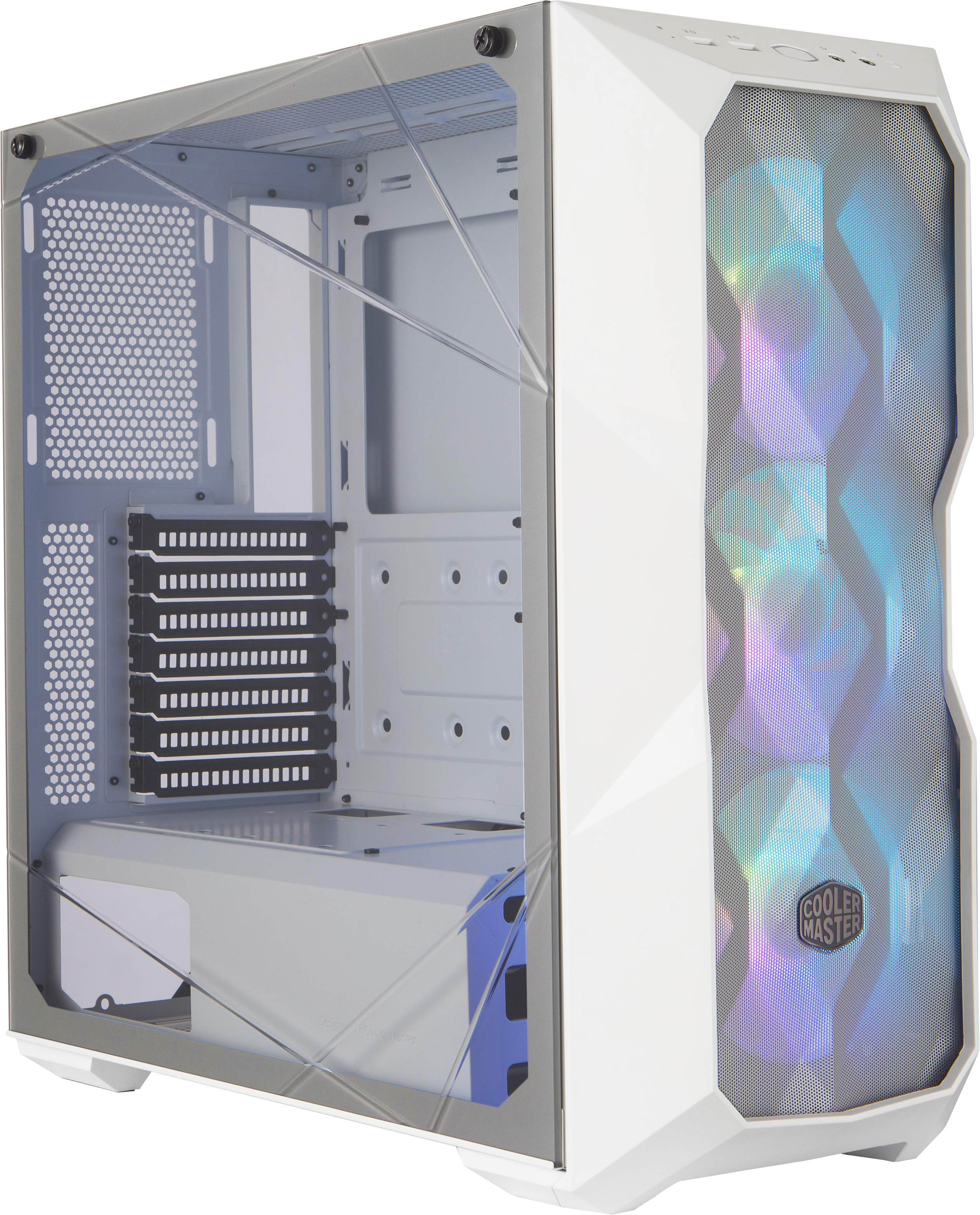 MCB-D500D-WGNN-S01 masterbox td500 mesh white, usb3.0x2, 3x120 argb fan, white, atx, w/o psu Cooler Master Cooler Master MasterBox Santreyd  - Вид №5