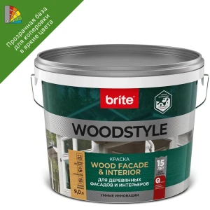 BRITE Woodstyle Prof - профессиональная фасадная краска для дерева с колеровкой 86778281