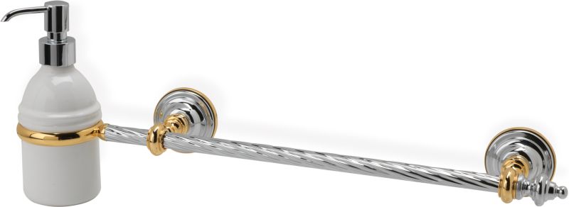 G69D(16) Stil Haus Giunone, полотенцедержатель + керамический дозатор, цвет золото