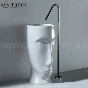 4741K01 Напольная раковина стоящая круглая Kerasan Artwork