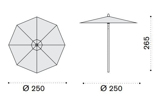 Круглый зонтик из акриловой ткани Ethimo ARCH-00120662 - Вид №8