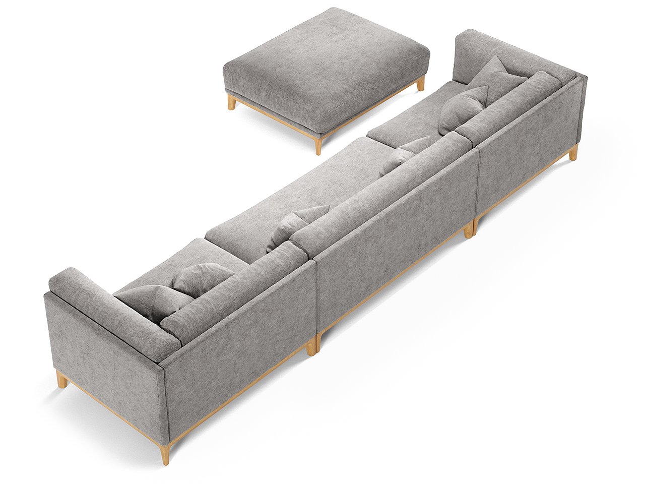 Диван Case угловой светло-серый THE IDEA ДИЗАЙНЕРСКИЕ 210550 Серый  - Вид №2