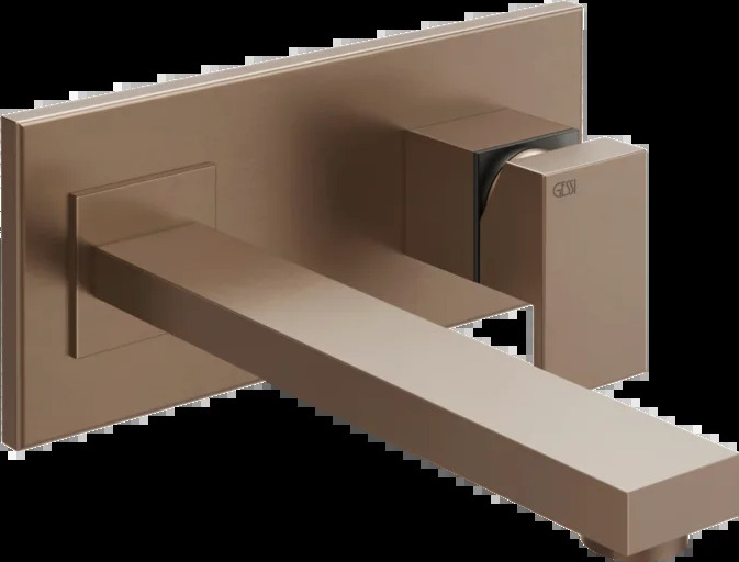 Смеситель для умывальника 44838 708 Gessi Rettangolo МЕДНЫЙ МАТОВЫЙ PVD