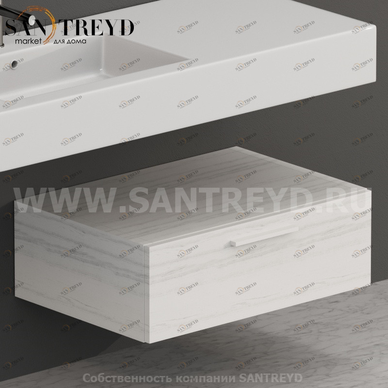 S07024BT Тумба с 1 ящиком 70 см цвет Северное Дерево светлое ARREDO WOOD Италия Ceramica Globo