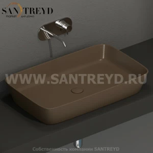 460288 Накладная раковина на столешницу  прямоугольная Kerasan Nolita