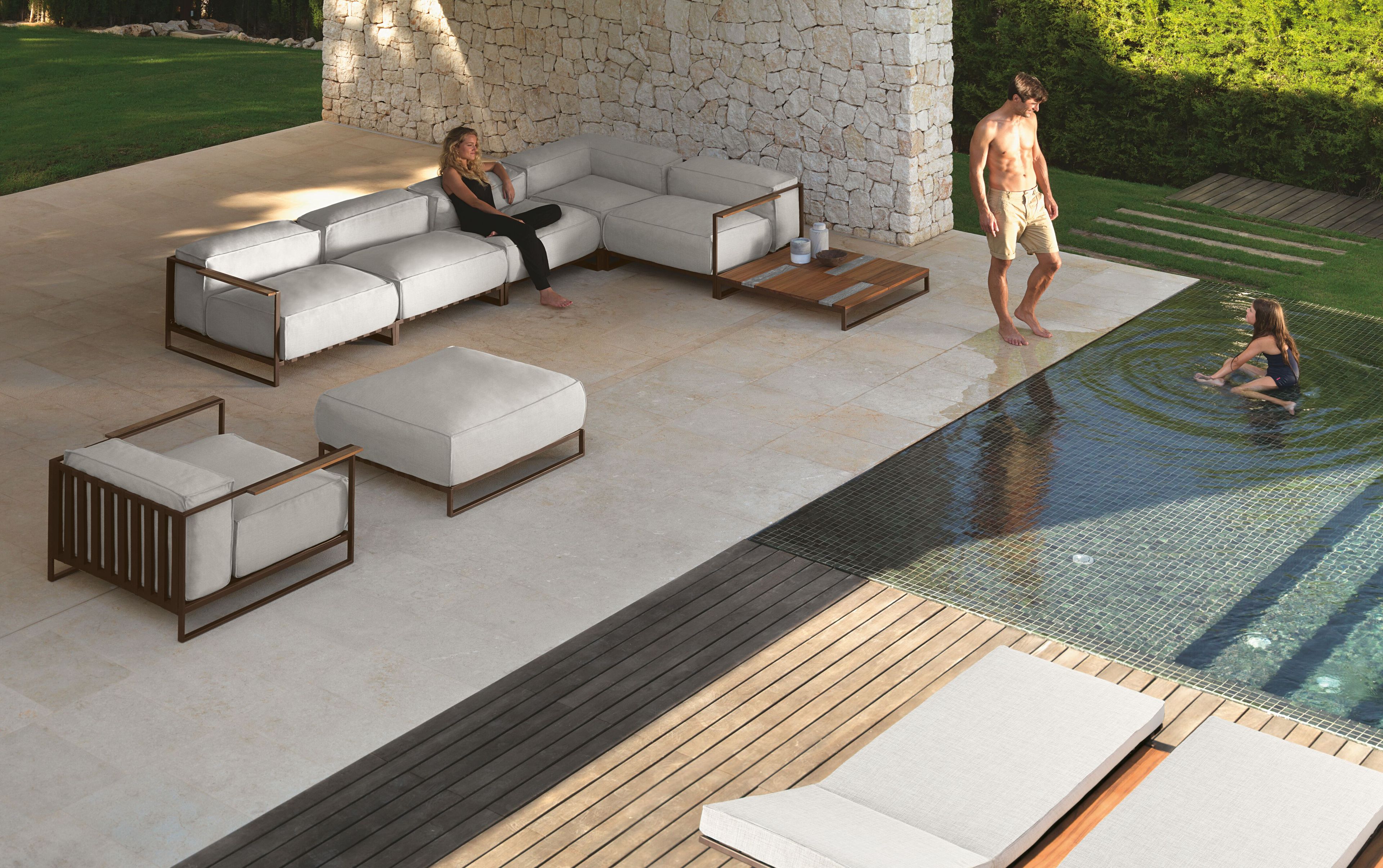 Тканевый модульный садовый диван Talenti Casilda ARCH-00056447 - Вид №1