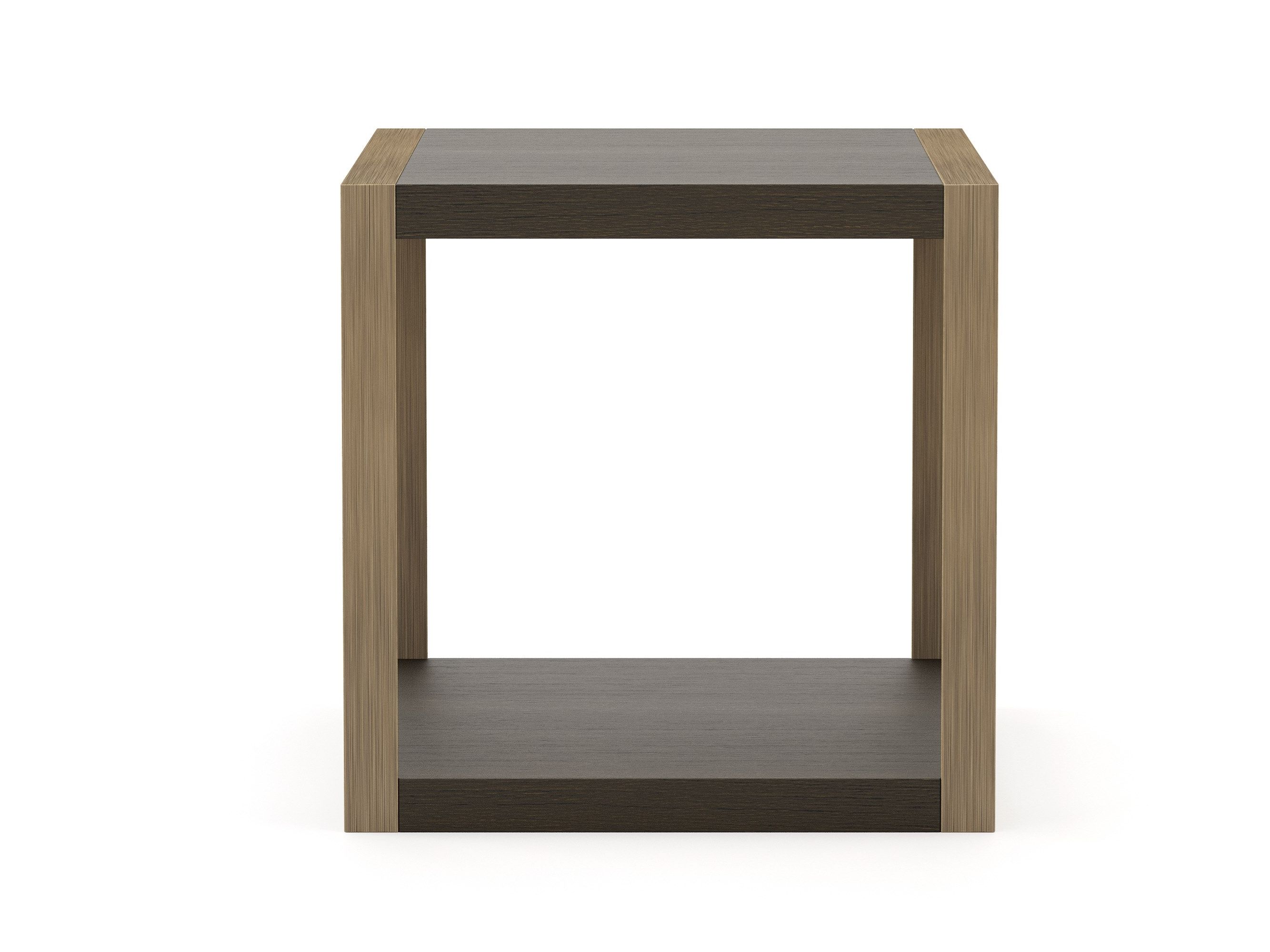 Квадратный журнальный столик из латуни и дерева Stylish Club ARCH-00095830 - Вид №1