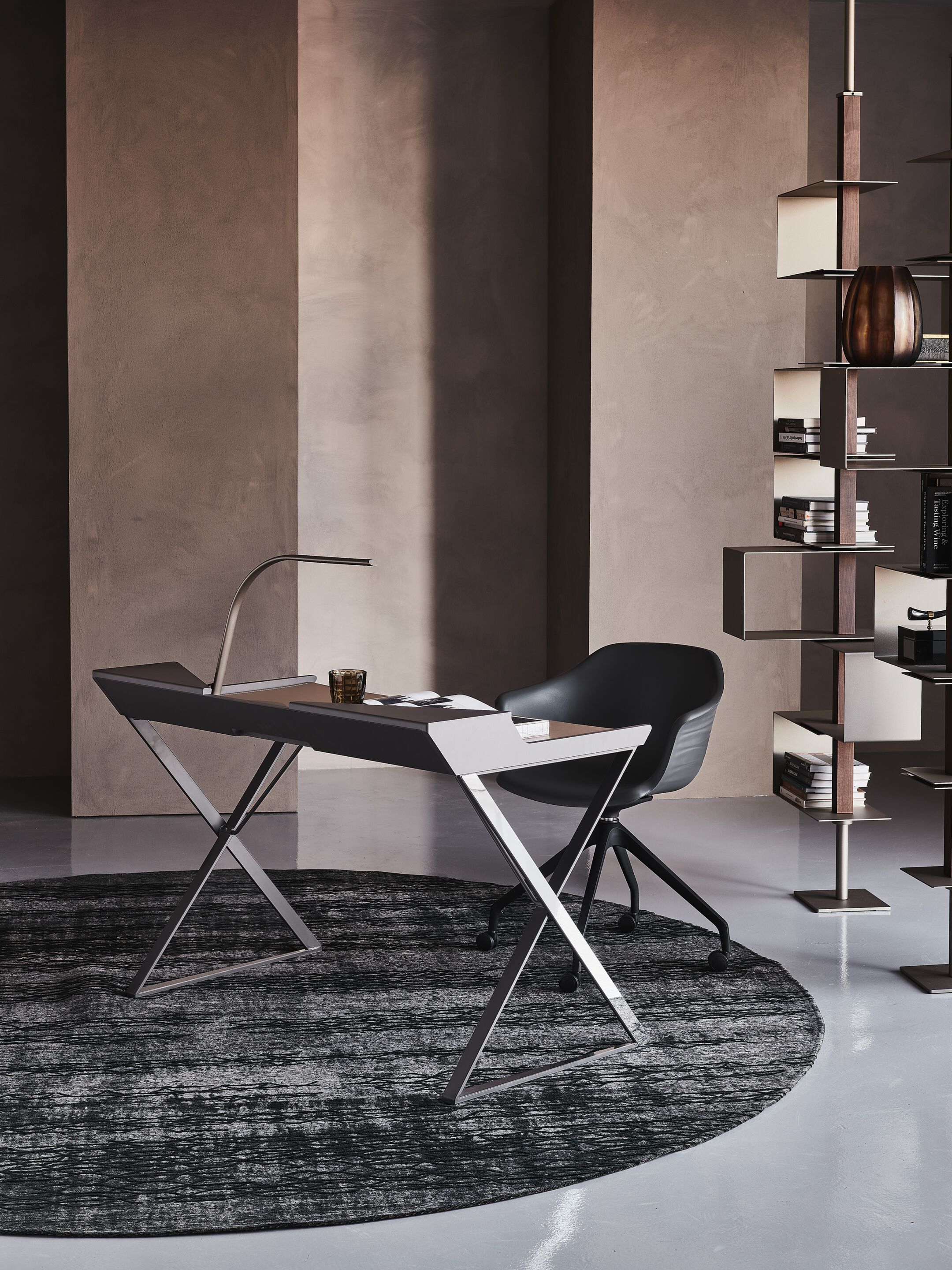 Стальной и деревянный письменный стол Cattelan italia QWERTY ARCH-00131308 - Вид №3