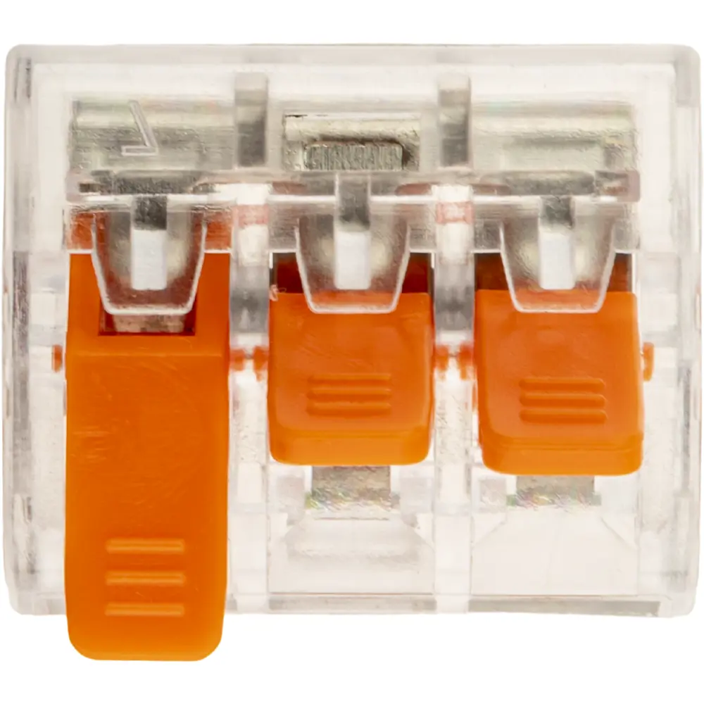 84746784 Клеммы соединительные монтажные с рычажком Duwi СМК 223-413 3-проводные 4мм² прозрачные 50 шт 26716 4 STLM-1106616  - Вид №5