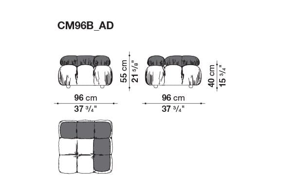 Модульный кожаный диван capitonné B&B Italia Хамелеонда ARCH-00127086 - Вид №9