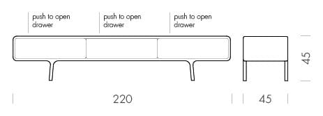Низкий дубовый ТВ-шкаф с ящиками Gazzda Фавн ARCH-00041114 - Вид №14