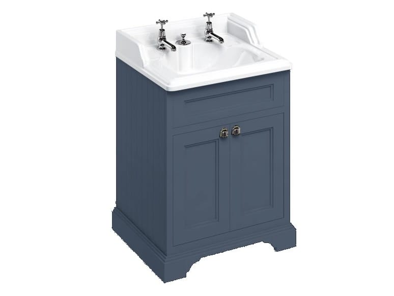 Деревянный одноместный напольный умывальник с дверцами Burlington Классическая ARCH-00027748