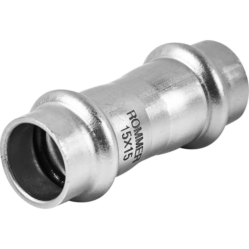 Муфта равнопроходная Rommer 15 мм ВПр нержавеющая сталь STLM-2014203 - Вид №2