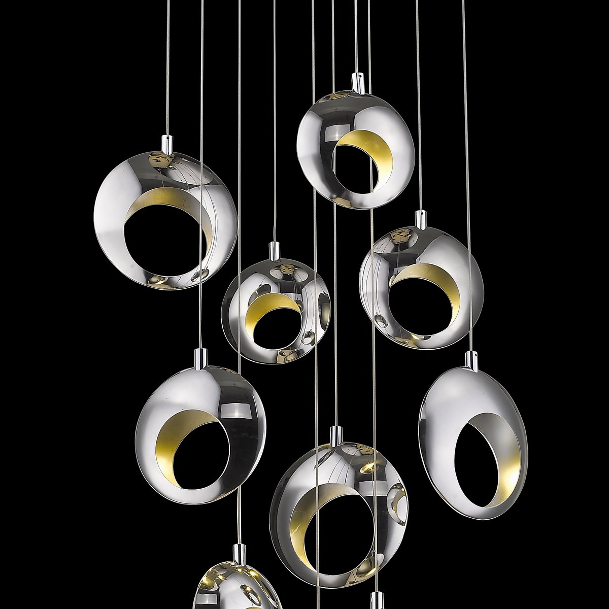 Светильник подвесной 20х20 см хром Delight Collection P98032 DELIGHT COLLECTION ДИЗАЙНЕРСКИЕ 00-3882300 Прозрачный;хром  - Вид №1