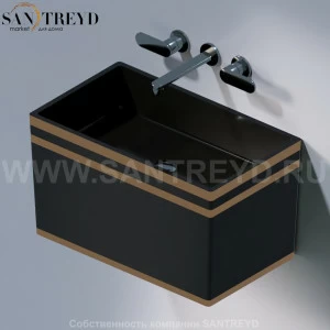 L111.476G Подвесная раковина настенная овальная A. e T. Italia TOWER черная