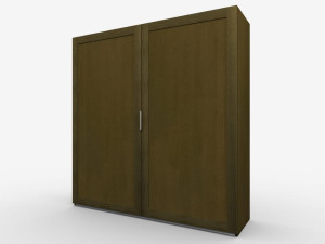 Деревянный шкаф с копланарными дверями