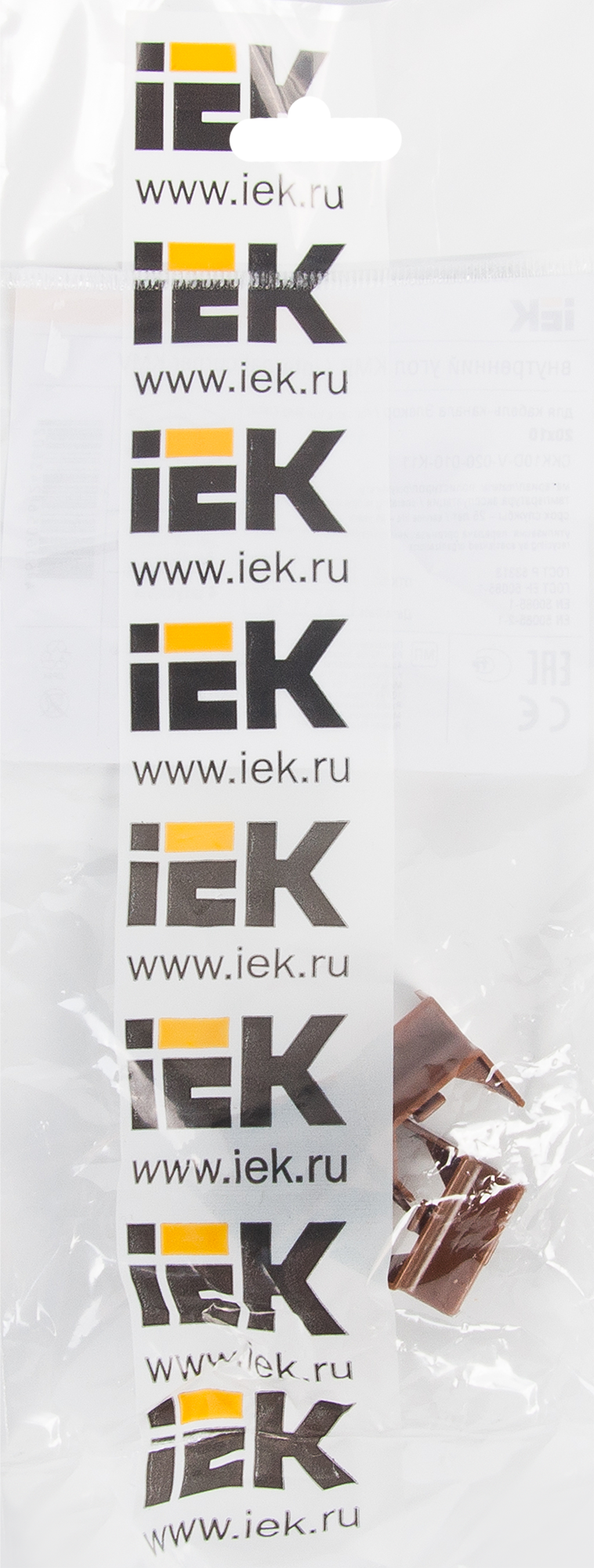 82411327 Угол внутренний для кабель-канала 20х10 мм цвет дуб 4 шт. STLM-0026964 IEK  - Вид №1