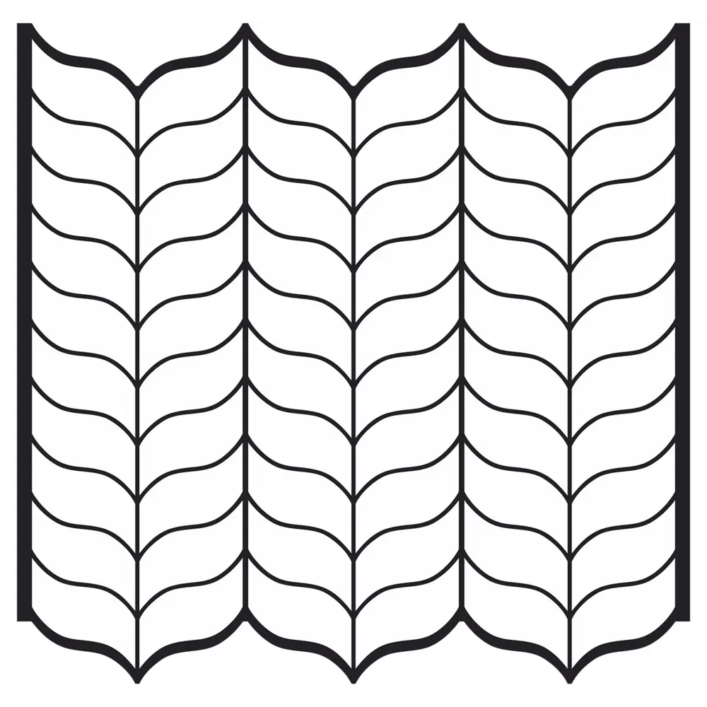 Наклейка декоративная 3D мозаика Колосок 25x25 см FBRUSH STLM-2193256