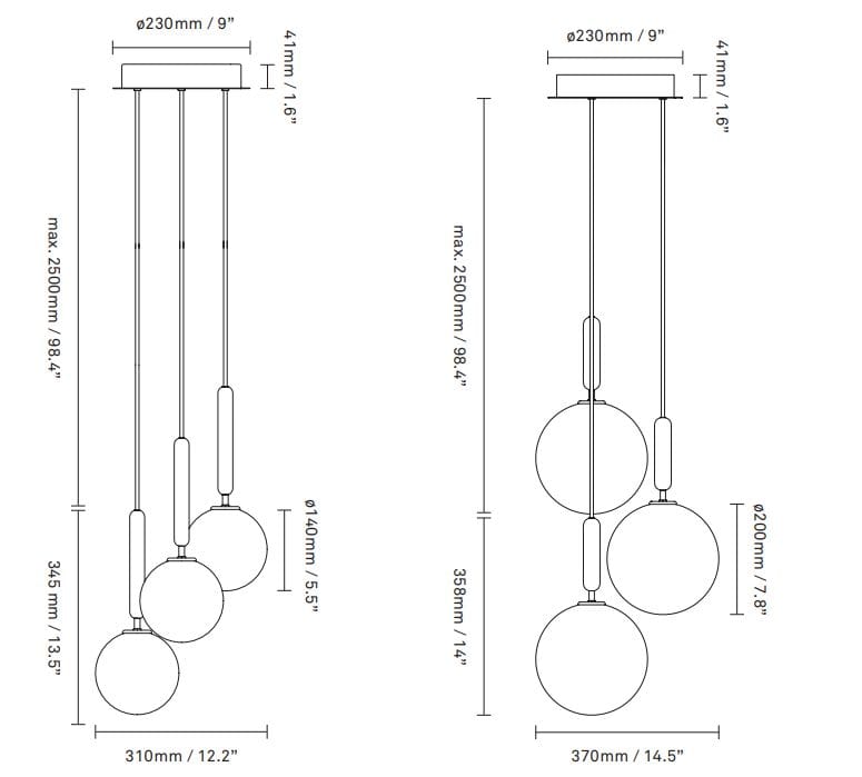 Подвесной светильник из дутого стекла Nuura Miira ARCH-00012449 - Вид №2