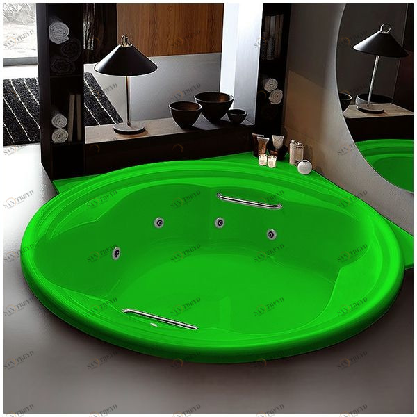 Ванна Gruppo treesse Ninfa V6597-ZE зелёная с гидромассажем круглая большая STDV6597ZE