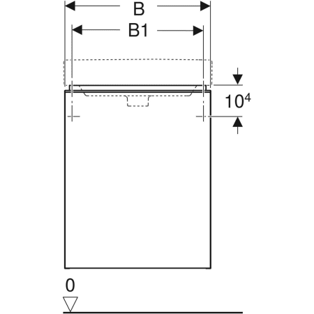 500.363.JK.1 Шкафчик для раковины Geberit Smyle Square, с одной дверцей Geberit  - Вид №3