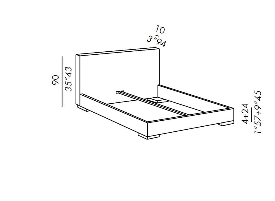 Съемная двуспальная кровать из ткани Meridiani STONE ARCH-00058217 - Вид №5