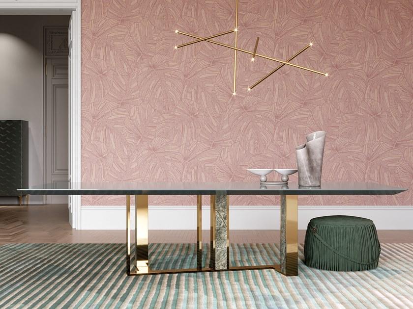 Jetclass Прямоугольный обеденный стол из нержавеющей стали и дерева  Jph201 (a/b/c)  - Вид №1