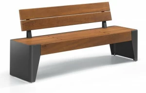 City Design Скамья из стали и дерева со спинкой Fòla Fòla s