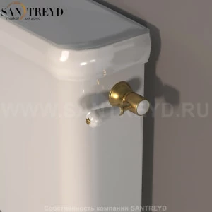 756991 Механизм смыва с рычагом для бочка (моноблок) установка ручки только с права. Retro