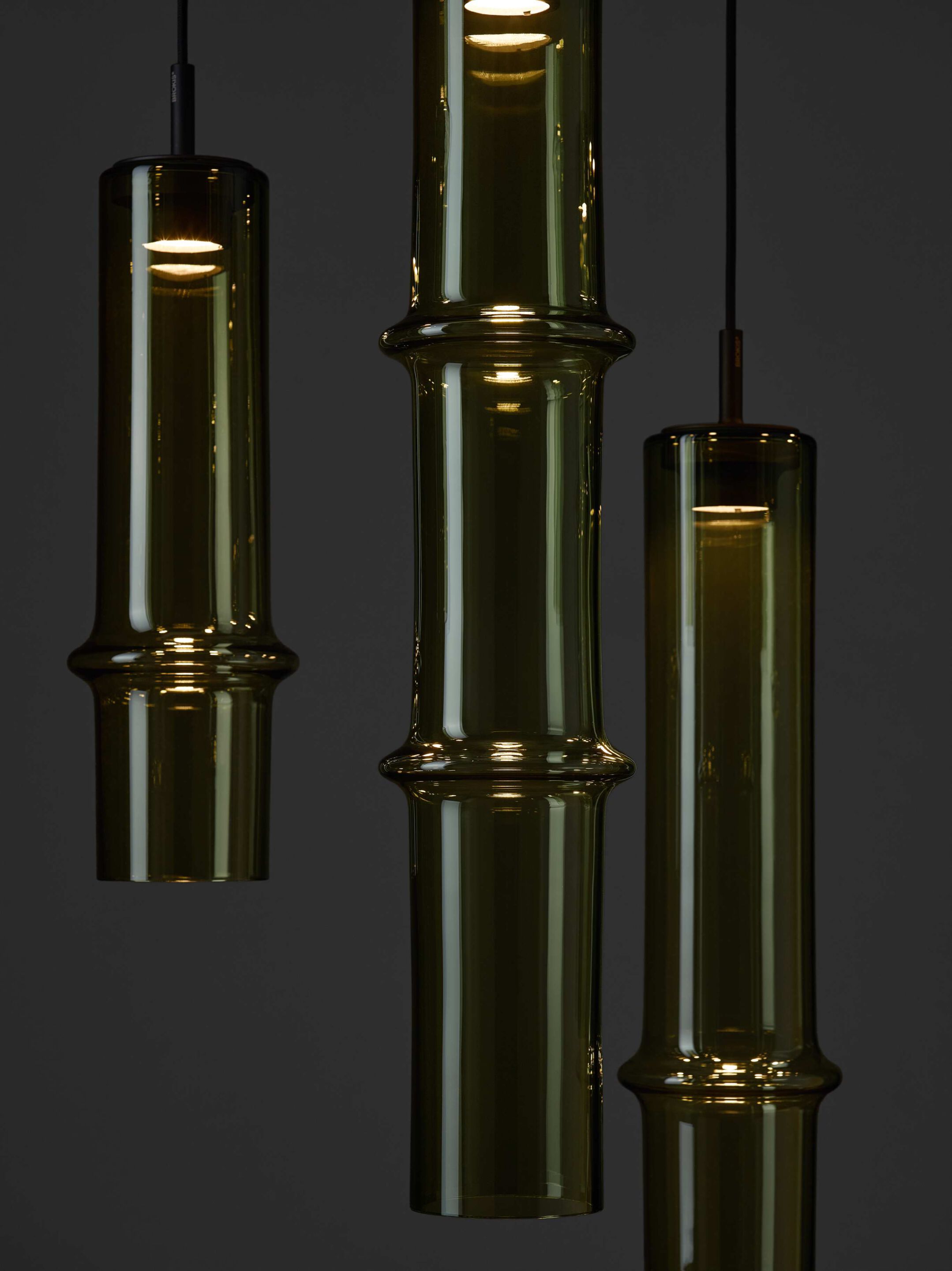 Опаловое стекло ручной работы светодиодный подвесной светильник BROKIS Бамбуковый лес ARCH-00149617 - Вид №7