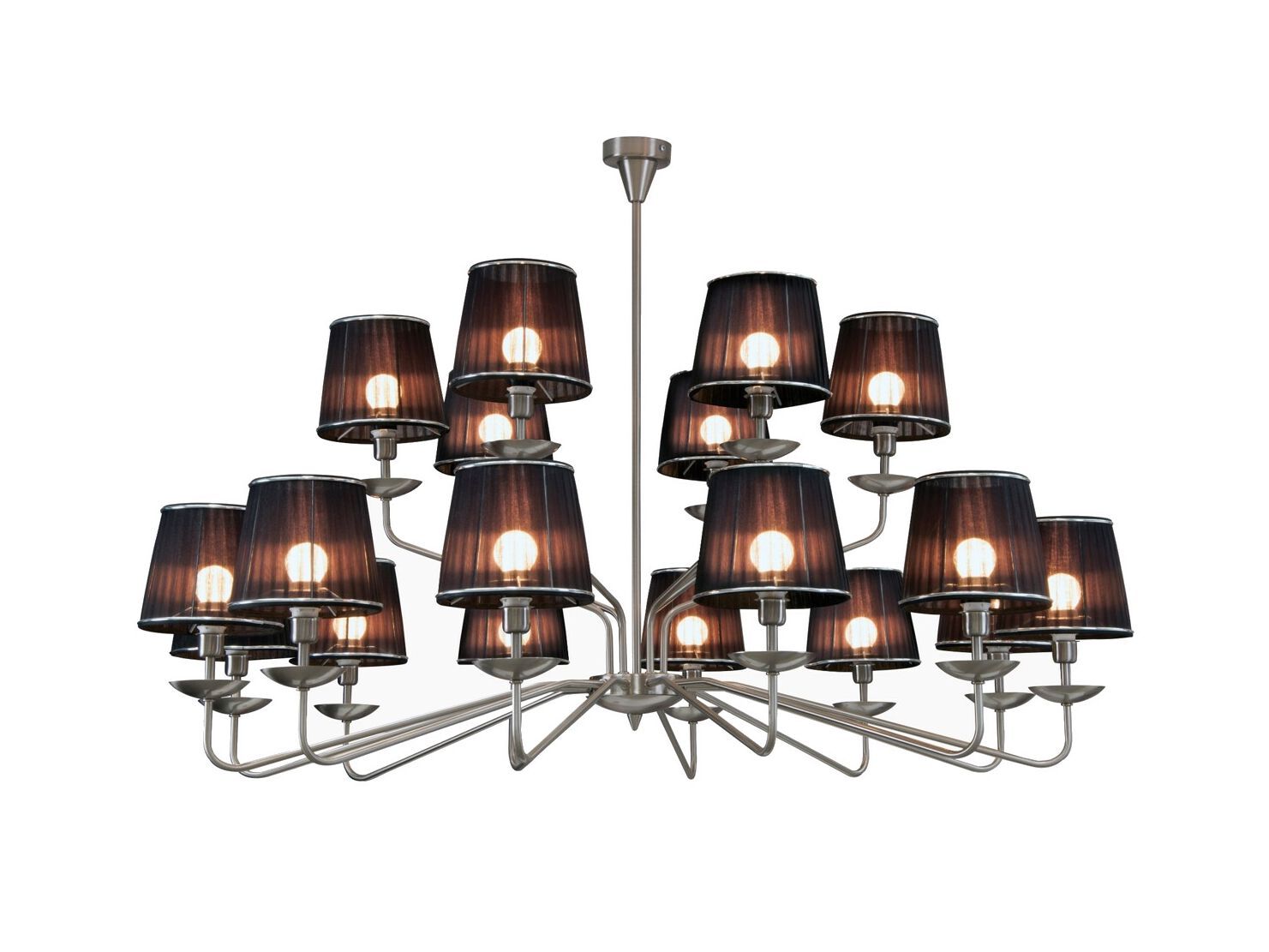 Металлический и тканевый светодиодный подвесной светильник Lampex Italiana NOVA ARCH-00082216 - Вид №1