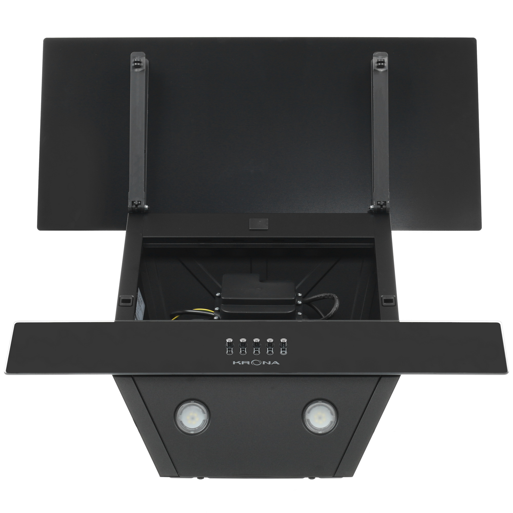 1611856 Вытяжка наклонная KRONA ERICA 600 black PB черный/черный STDN-0111585 - Вид №8