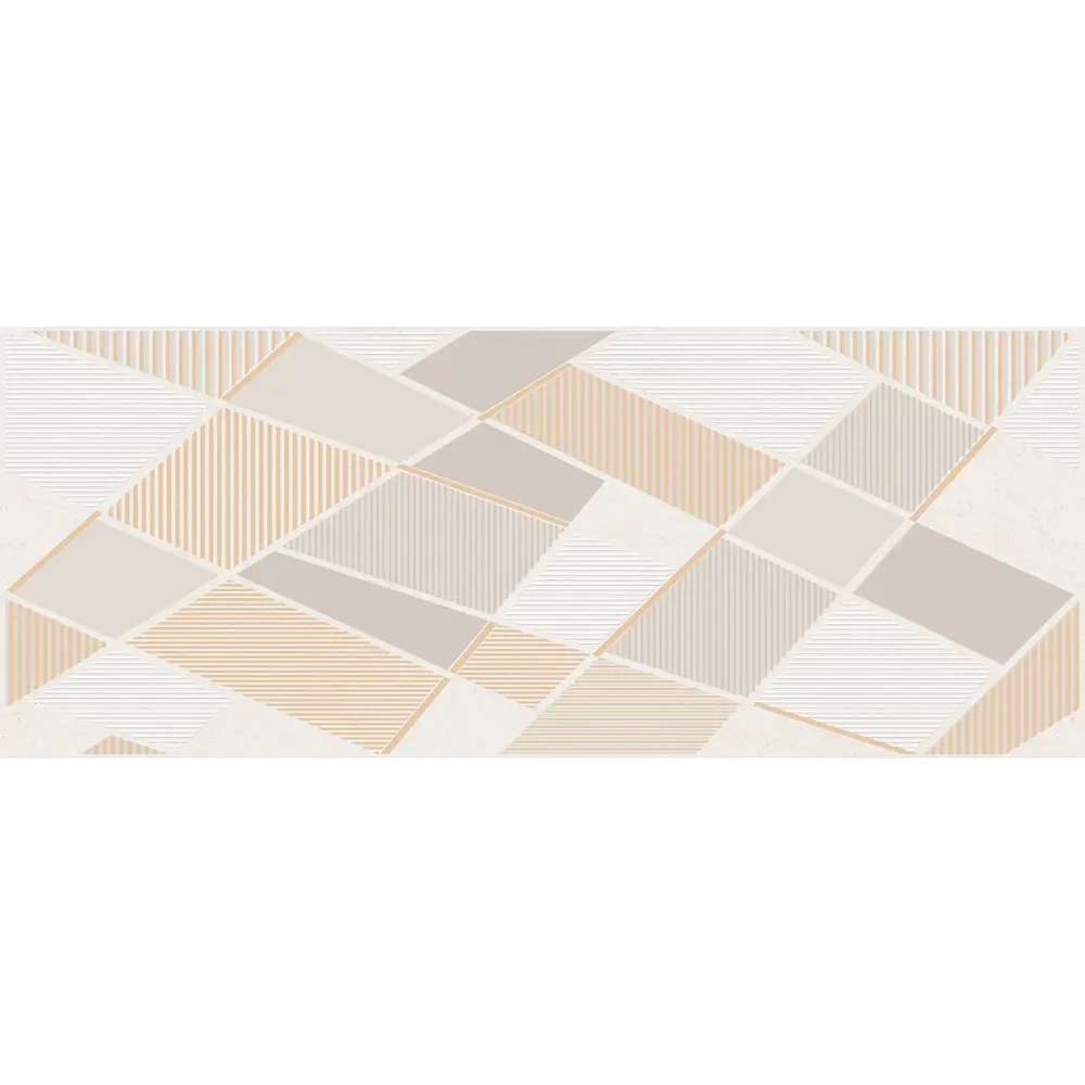 Декор настенный Azori Sonnet Beige Geometria 50.5x20.1 см цвет бежевый 84587207 STLM-2086582
