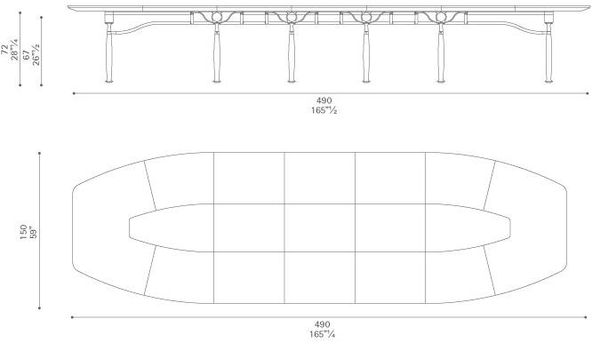 Poltrona Frau Кожаный стол для переговоров с системой управления кабелями L'ufficio - sistemi direzionali sun-id-1465705 - Вид №13