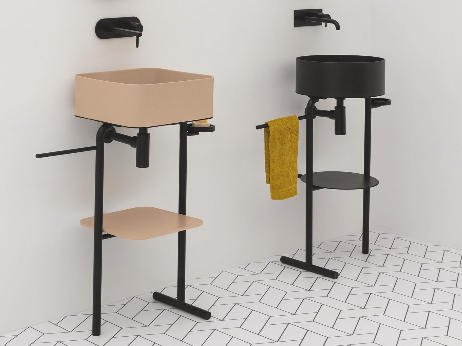 Напольная раковина из нержавеющей стали с держателем для полотенец Axa Mate ARCH-00078973