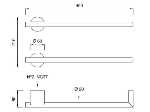 Настенный модульный электрический полотенцесушитель из нержавеющей стали CEADESIGN баланс ARCH-00028598 - Вид №2