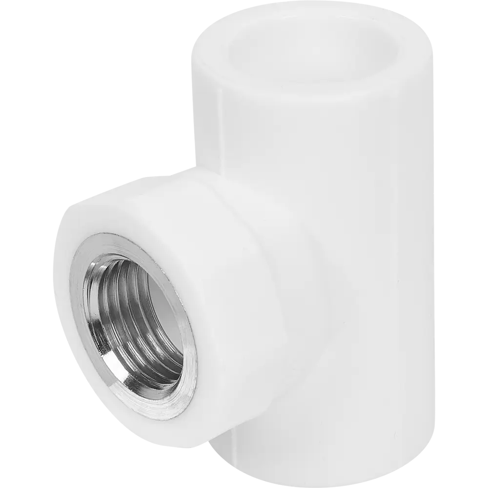 Тройник Valtec для водопровода 25 мм с переходом на резьбу 84382341 STLM-0048920