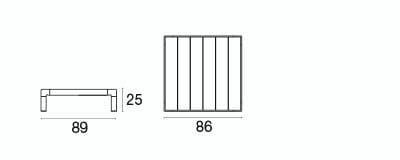 Квадратный низкий садовый столик emu Tami ARCH-00097774 - Вид №5