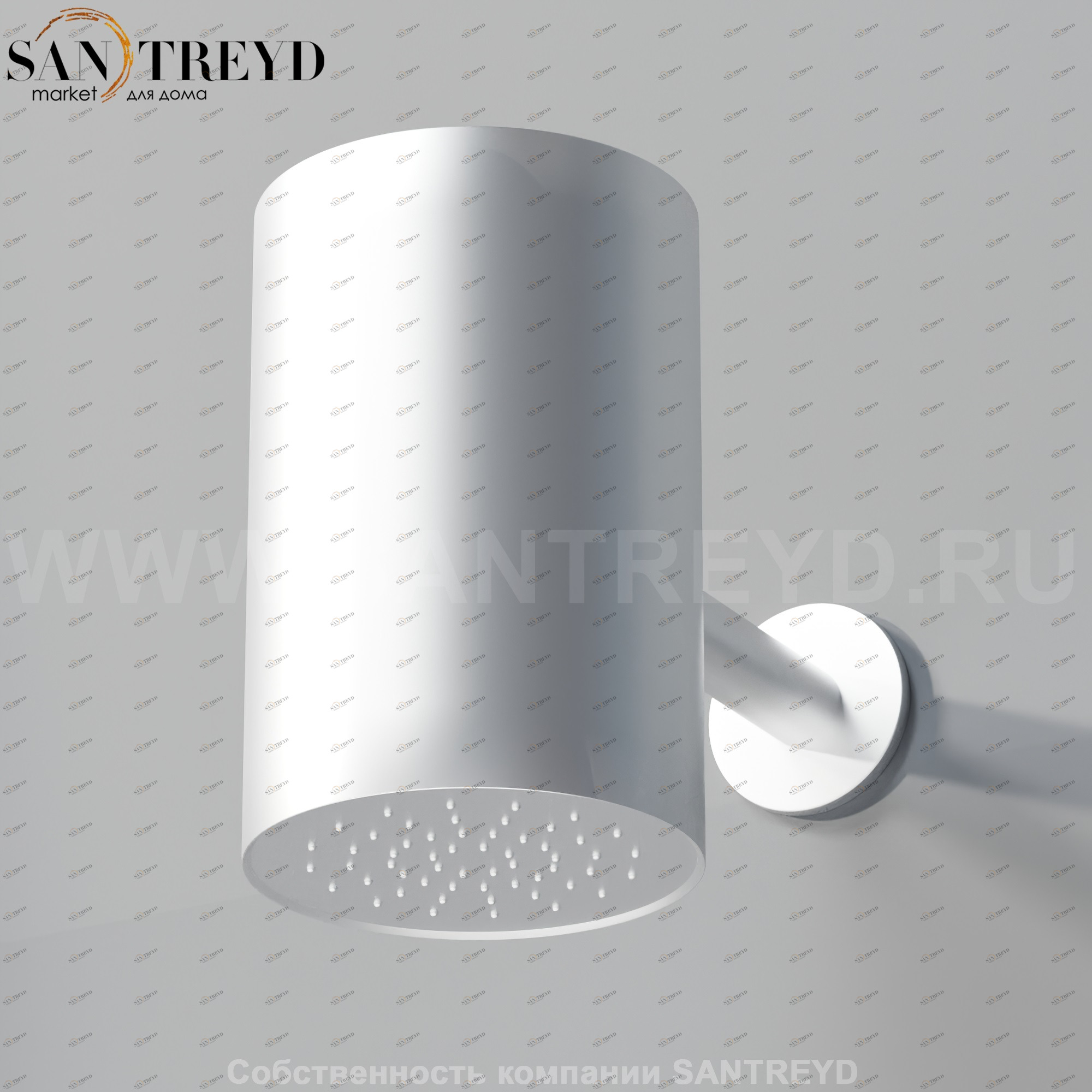 Душевая лейка CRUB1161SP SQUARE хромированная матовая Agape