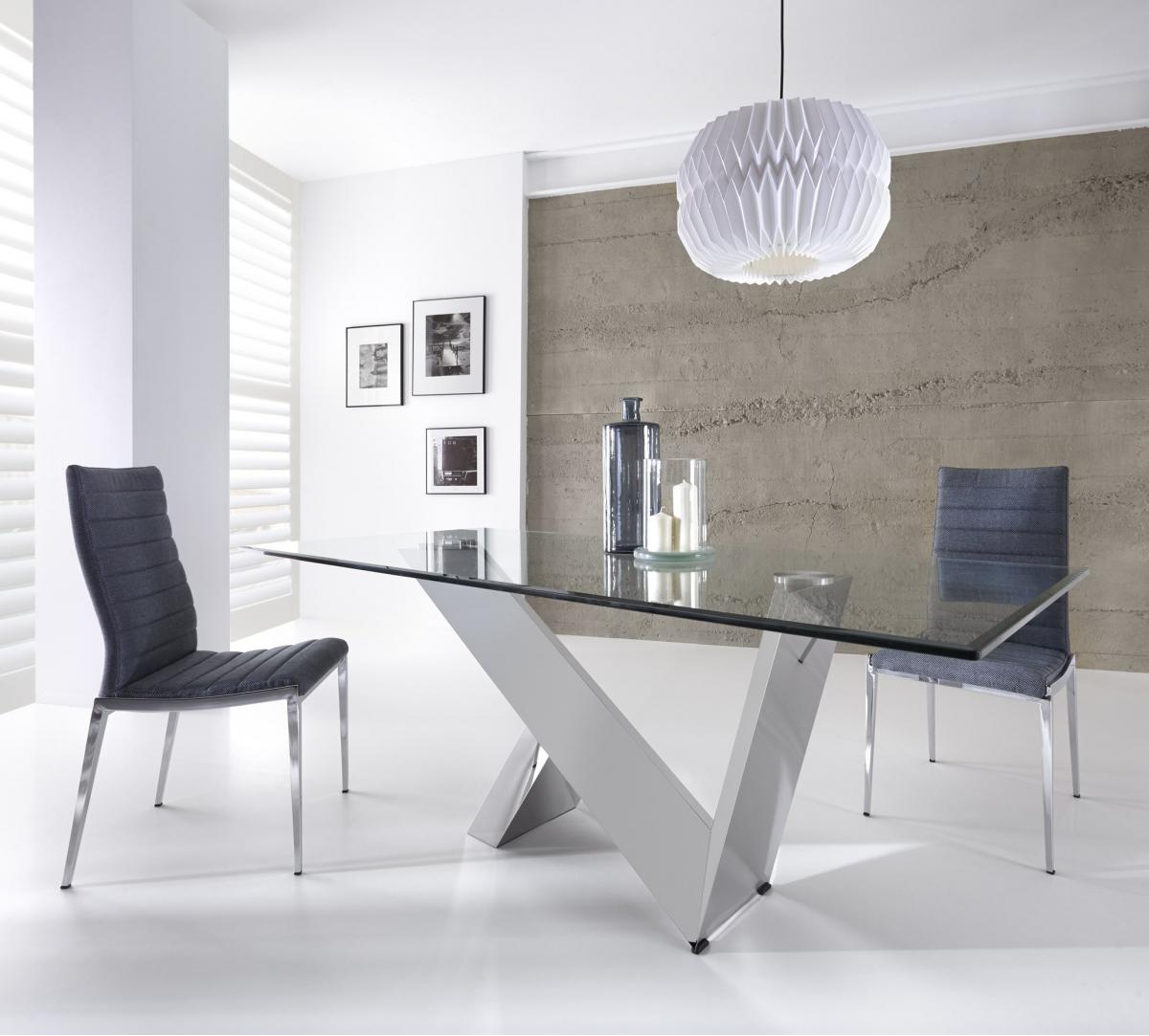 063127 Стол обеденный CT998 стеклянный прямоугольный 200см Angel Cerda  - Вид №1