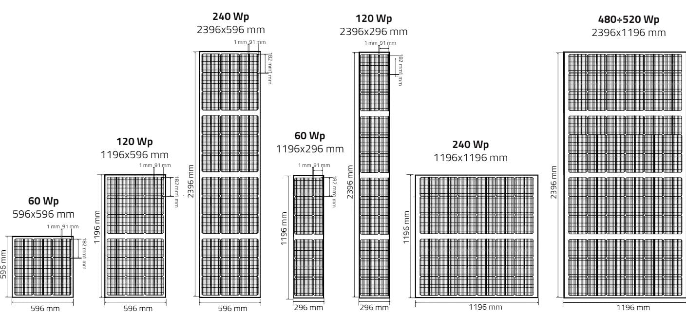 Стекло двухсторонний фотоэлектрический модуль-полноцветное стекло ECOBEL PV THIN-K® ARCH-00032087 - Вид №3